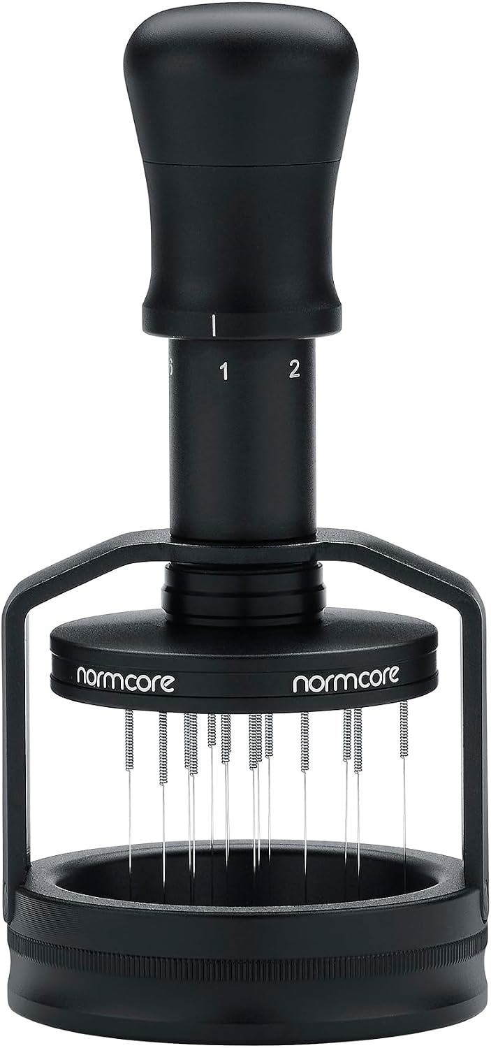 Normcore Distributore di aghi concentrici da 54 mm V3, strumento WDT espresso con base magnetica, miscelatore per caffè a profondità regolabile, strumento di distribuzione per baristi