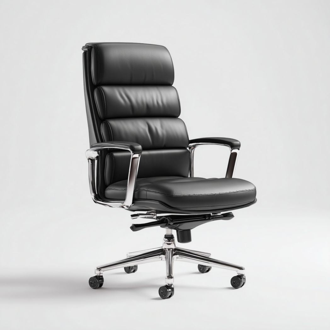 Sedia da ufficio ergonomica grigia con braccioli e base in metallo 60 x 60 x 100cm