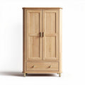 Armadio in legno di rovere con cassetto 150 x 80 x 45cm color naturale
