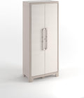 Keter Gulliver 8 Folding Shelves Outdoor Broom Cabinet, Ideal for Balcony and Garden, Sand/Beige, 80 x 44 x 182 H cm(80x44x182 cm)