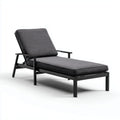 Sedia a sdraio in alluminio con cuscino colore beige dimensioni 180 x 65 x 30cm