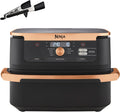 Ninja Foodi FlexDrawer - Friggitrice ad Aria Ampia con Separatore Rimovibile - Cottura Senza Olio - 10,4L, Componenti Lavabili in Lavastoviglie - Modello AF500EUCP, Colore Nero/Rame