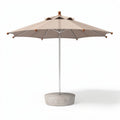 Ombrellone da giardino in alluminio beige con base in cemento dimensioni 250 x 250 x 250cm