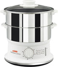 Tefal VC502D10 Convenient Deluxe Vaporiera elettrica, 8 Programmi, Touch screen, 3 Livelli, Acciaio Inox(Acciaio 2 scomparti)