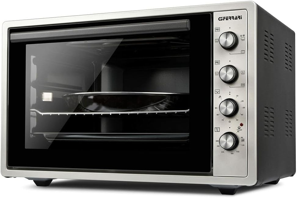 G3 Ferrari G10154 Rostò 58 Forno Elettrico Ventilato Con Girarrosto, 58 Litri, 300°C(Argento / Nero/58 Litri)