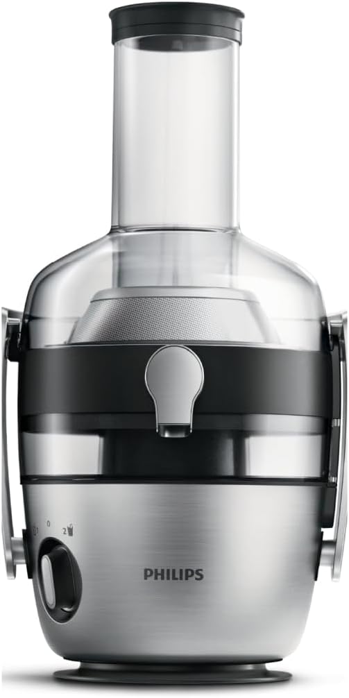 Centrifuga Philips Serie 3000 - Potenza 800W, Tecnologia QuickClean, Apertura di inserimento extra large da 75mm, Capacità 2L, Facile da assemblare e sciacquare (HR1856/70)(Avance - 1100W/Centrifuga)