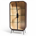 Vetrina in legno e vetro con ripiani regolabili dimensioni 75 x 40 x 150cm