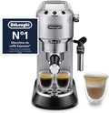 De'Longhi Dedica Duo EC890.GR Macchina Manuale per Caffè Espresso, Cappuccino e Cold Brew, Barista, Dotata di Lancia vapore per My LatteArt, Display Touch, Larga 15cm, Serbatoio Estraibile 1,1L, Verde(Metallo)