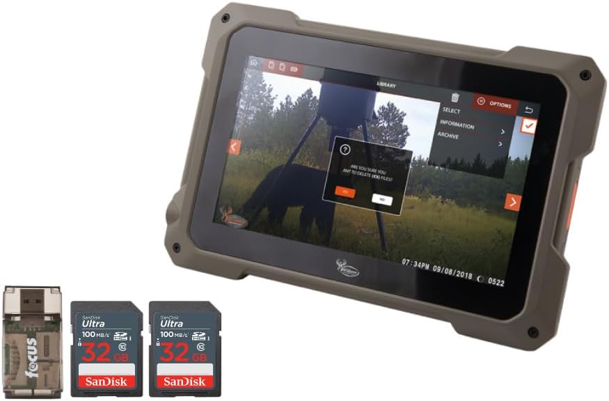 Wildgame Innovations 7 Inch HD Backlit TFT Touchscreen Trail Pad Tablet Bundle with Card Reader and 32GB Ultra SDHC UHS-I Memory Card (2-Pack) (4 Items)(2 Pack)