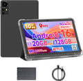 ICONLINK 10 Inch Android 15 Tablet with Case 20GB RAM+128GB ROM, 6000mAh Battery 10 Inch Android Tablet, 2MP+8MP Dual Camera 10.1'' IPS HD Touch Screen Tab. (Black(Black)