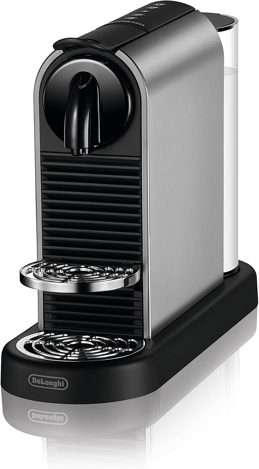 Nespresso De'Longhi CitiZ Platinum EN220.T, caffettiera a capsule, macchina da caffè a capsule monodose, 4 misure di tazza, 19 bar a pressione, 1260 W, Titan