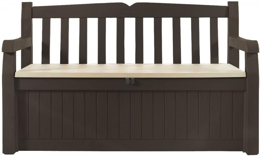 Keter Patio Storage Bench 227 Litre 132.7 x 63.5 x 89.5 cm, Graphite(Brown)