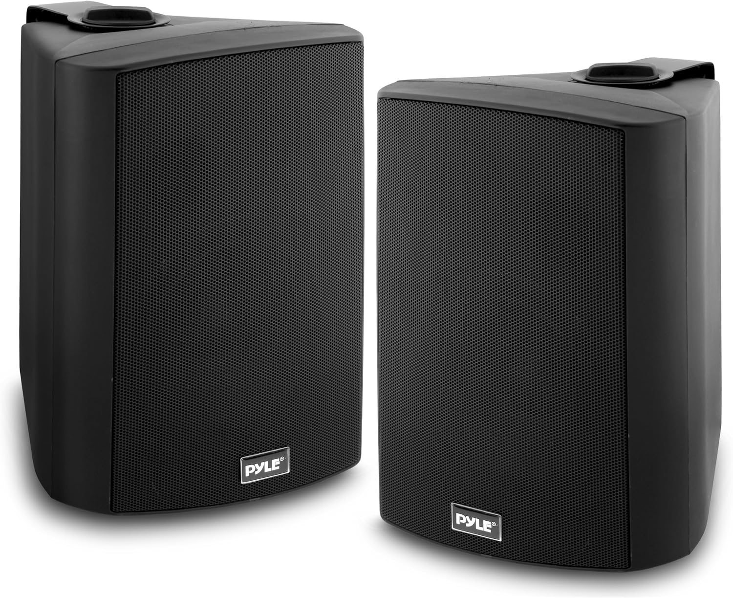 Pyle Pair of Bluetooth Wall Speakers, Water Resistant Speakers, IP44 Speakers, Indoor/Outdoor, Enhanced Bass, Black(16.5 cm | Black)