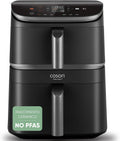 COSORI Turbo Tower Pro Friggitrice ad Aria 10,8L Doppio Cestello, Rivestimento Ceramico No PFAS, Cottura a 3 Livelli con Doppia Resistenza, 2630W, 7 Funzioni, 2 Motori DC,DC112(Turbo Tower Pro/Grigio)