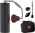 1Zpresso X-Ultra Macinacaffè Manuale Nero, Struttura Robusta in Metallo, Assemblaggio in Acciaio Inox, Regolazione Esterna Numerica, Contenitore, Elevata Efficienza di Macinatura, Macinino Portatile(X-ultra Nero)