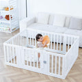Gupamiga Box per Bambini Pieghevole Recinto per Bambini Sicurezza Barriera Giochi Protezione 150 x 180 cm(Bianco)