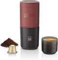 WACACO Macchina da caffè elettrica e portatile, con 4 tipi di caffè e riscaldamento rapido, batteria da 3 x 3000 mAh, macchina da caffè portatile da 20 bar per caffè macinato e capsule NS (rosso