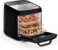 Princess SlimFry Airfryer, 8L Capacità, 2000W, 8 Programmi, Display Touchscreen Digitale, Temperatura Regolabile, Finestra di Controllo, Spegnimento Automatico, Cestello Lavabile, 182257(Forno Ad Aria/12.6 L)