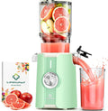 LINKChef Estrattore di Succo a Freddo | 200W Estrattore Frutta e Verdura Intera | Bocca Larga da 115mm | Con Ricettario Incluso | Senza BPA | Facile da Pulire con Funzione Inversa | Verde chiaro(Verde Chiaro)
