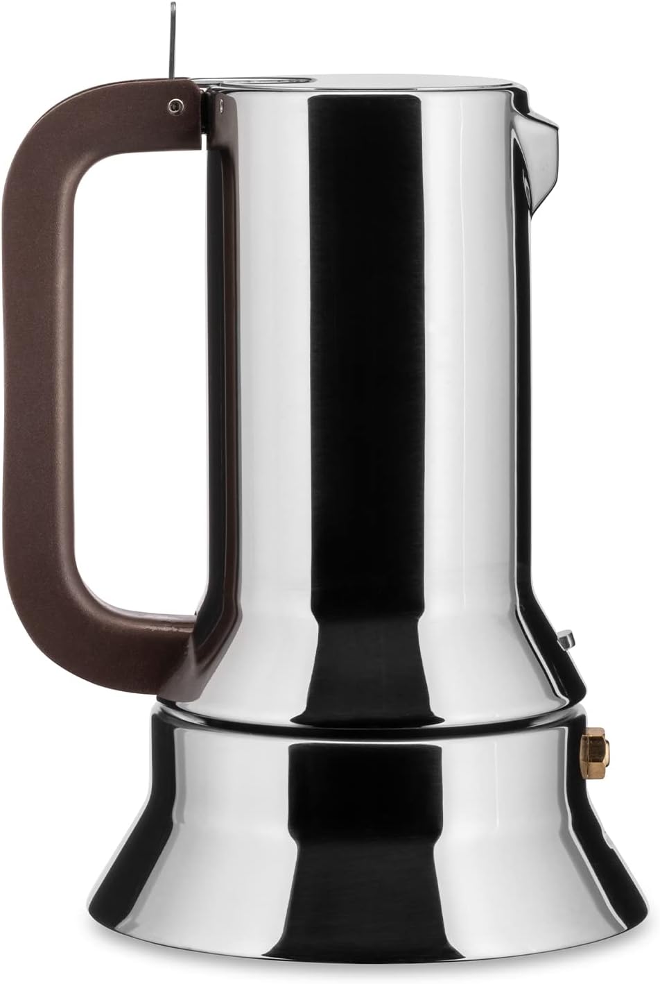Alessi 9090/3 - Caffettiera di Design con Fondo a Induzione in Acciaio Inossidabile 18/10, 3 Tazze(3 tazze/Single)